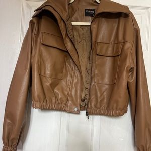 Faux leather jacket